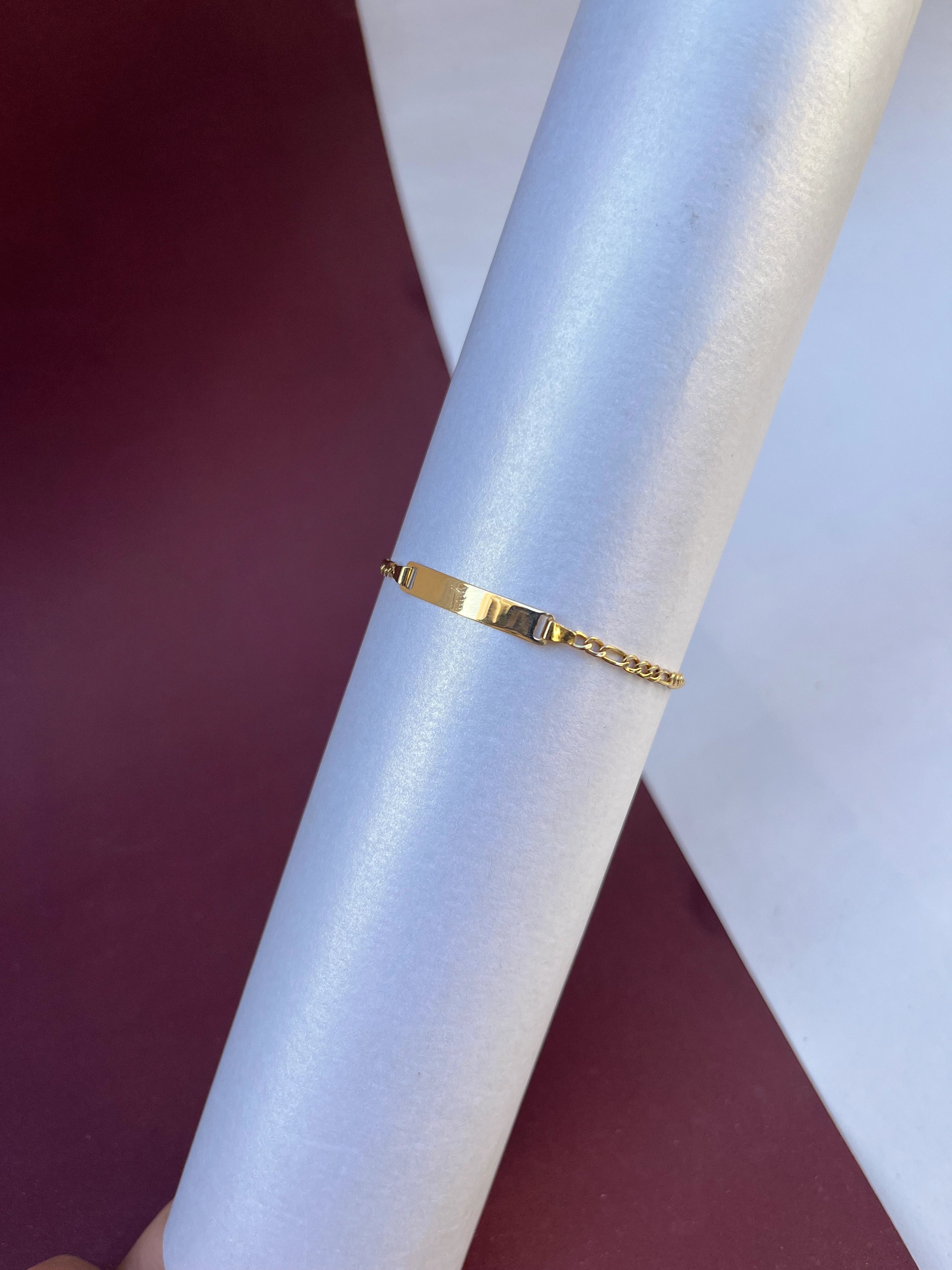 Pulseira Baby Placa em (OURO 18KT)