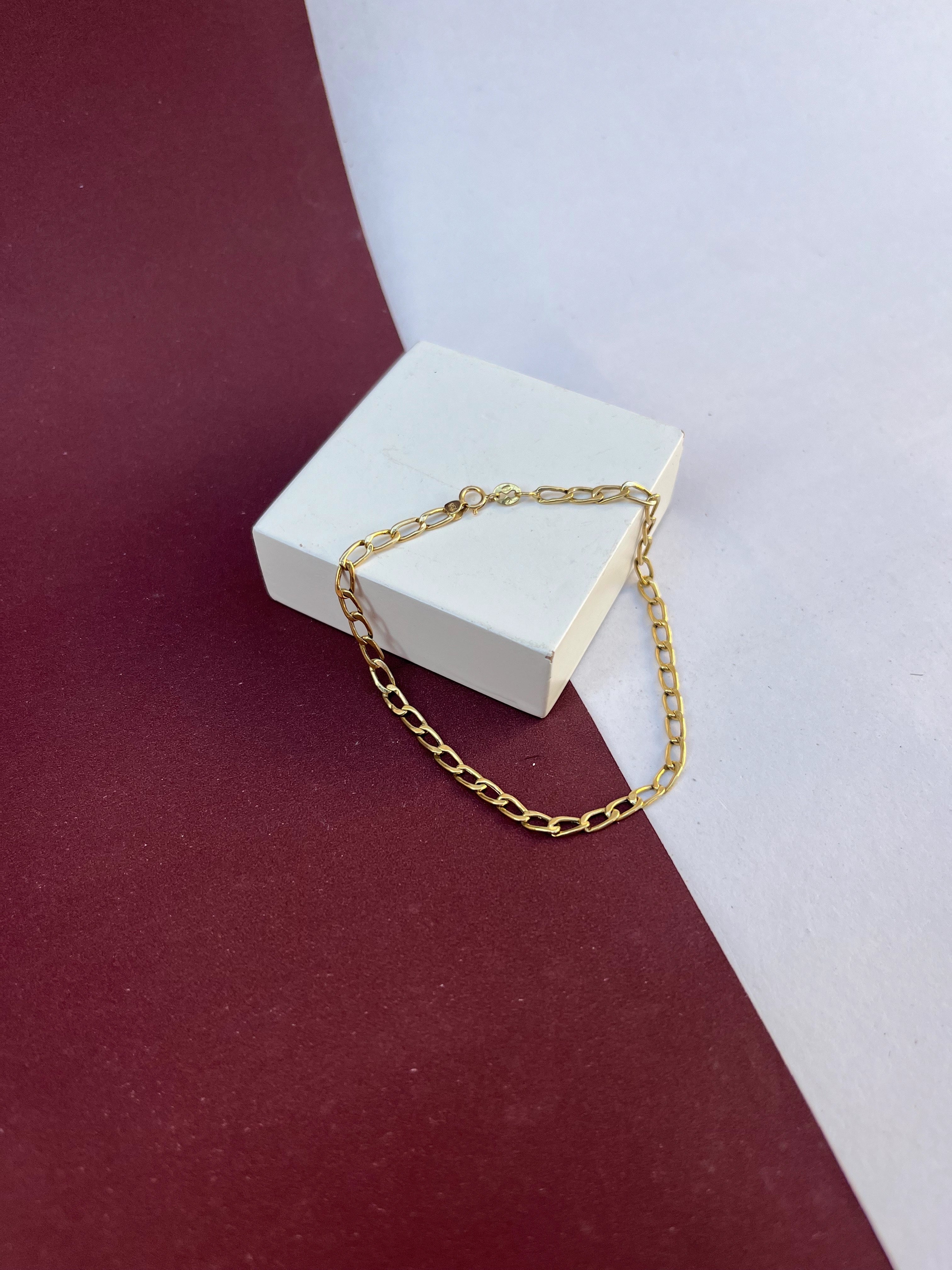 Pulseira Elo Simples Em (OURO 18KT)