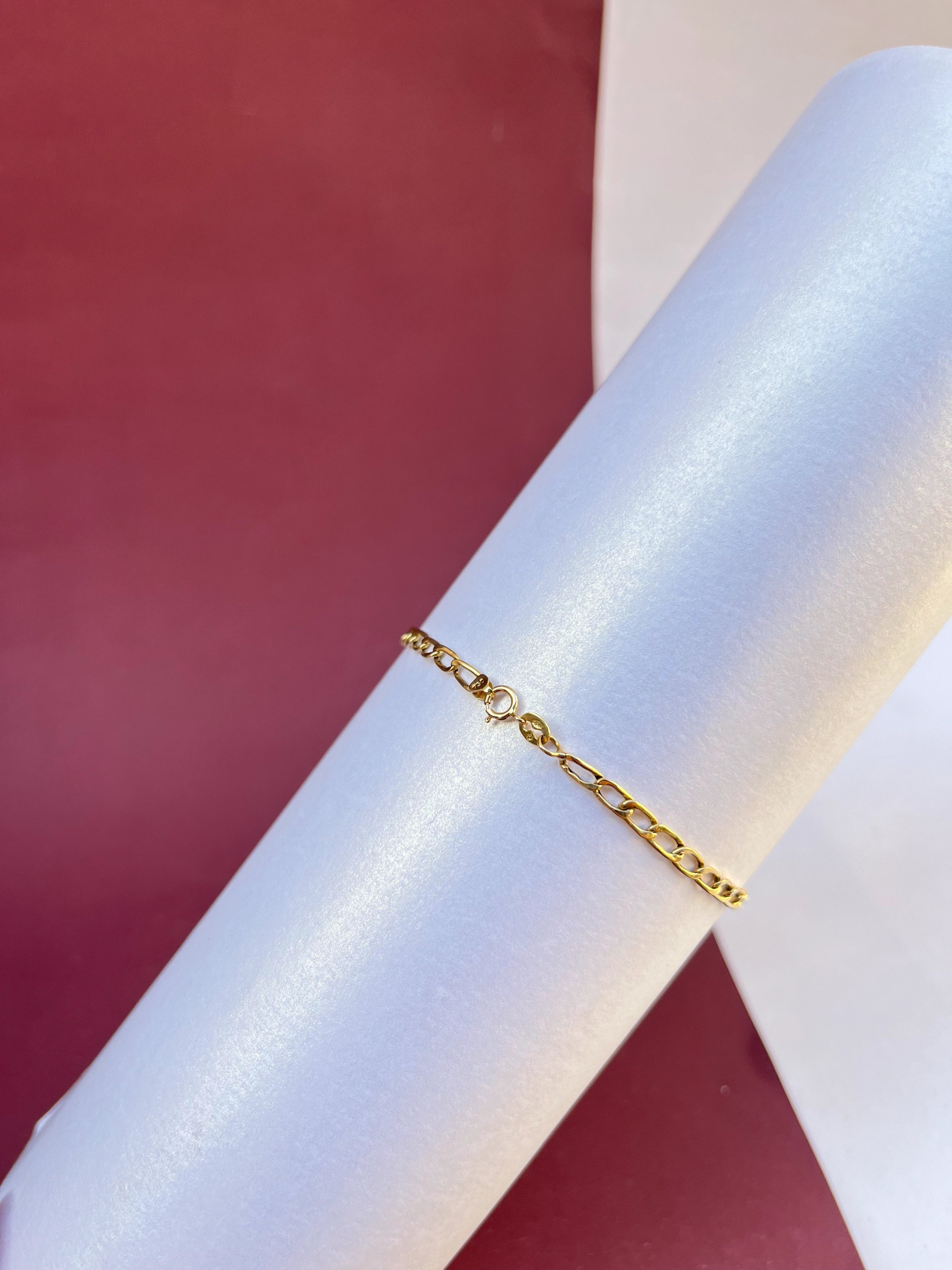 Pulseira Elo Simples Em (OURO 18KT)