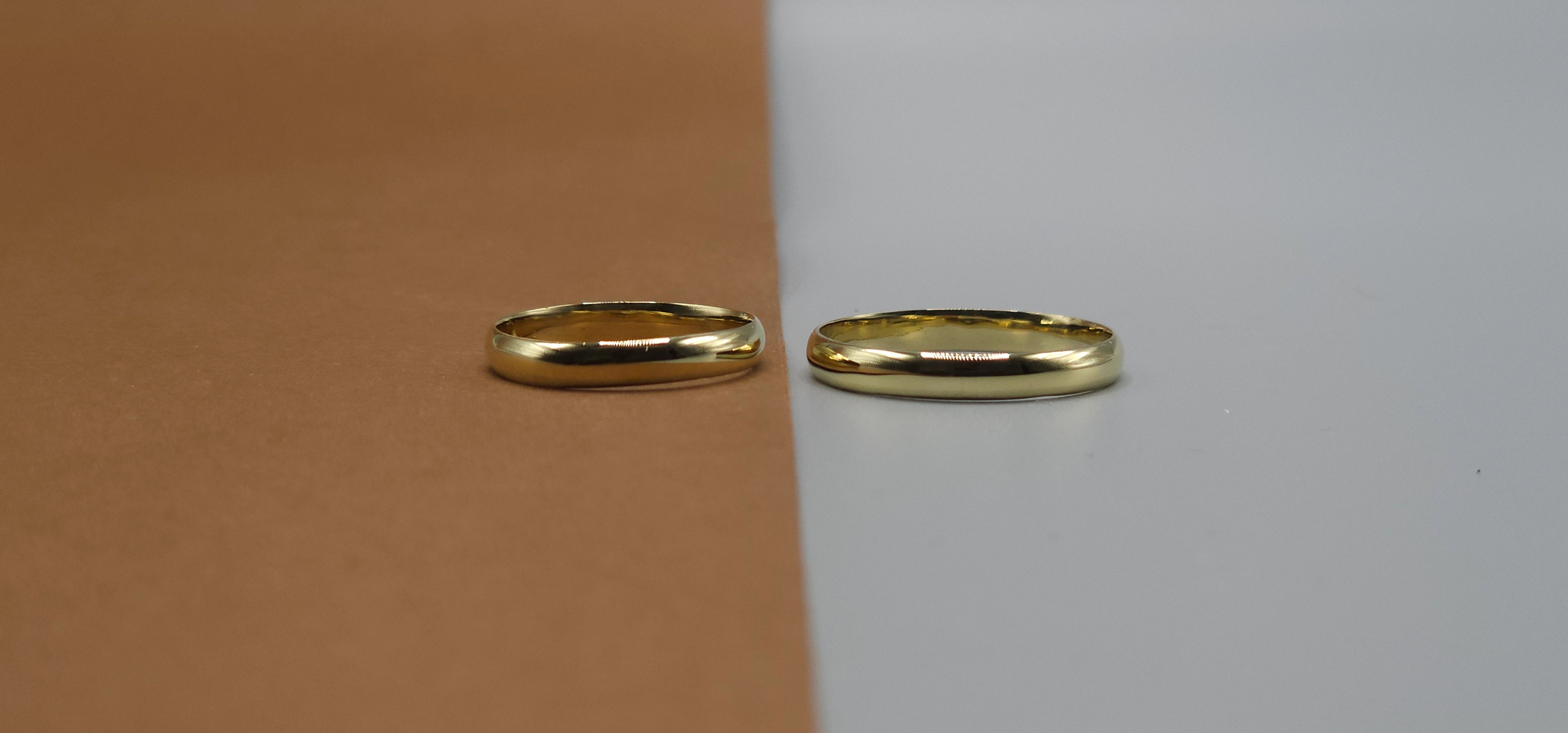 O Par de Aliança Tradicional 3mm em (OURO 18KT)