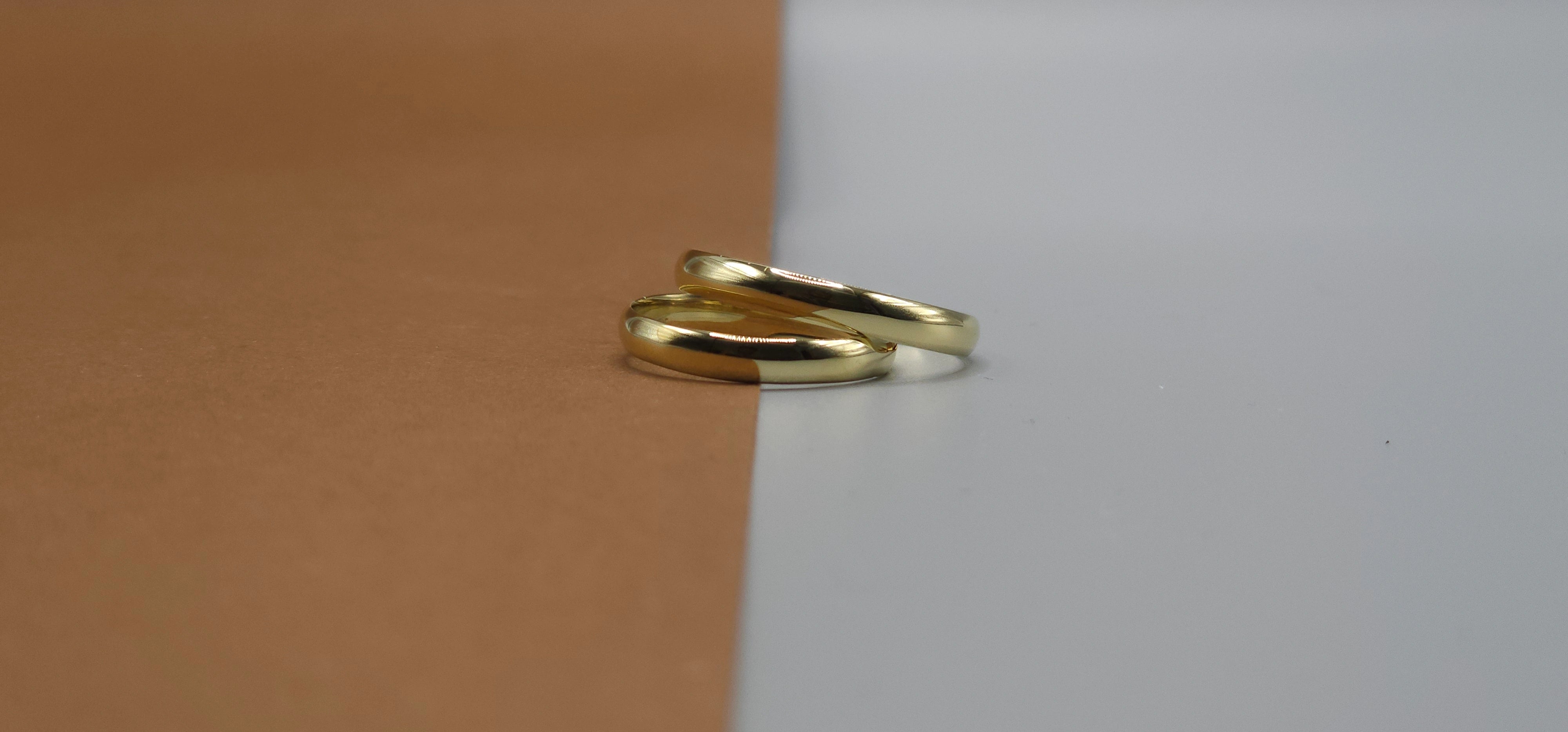 O Par de Aliança Tradicional 3mm em (OURO 18KT)