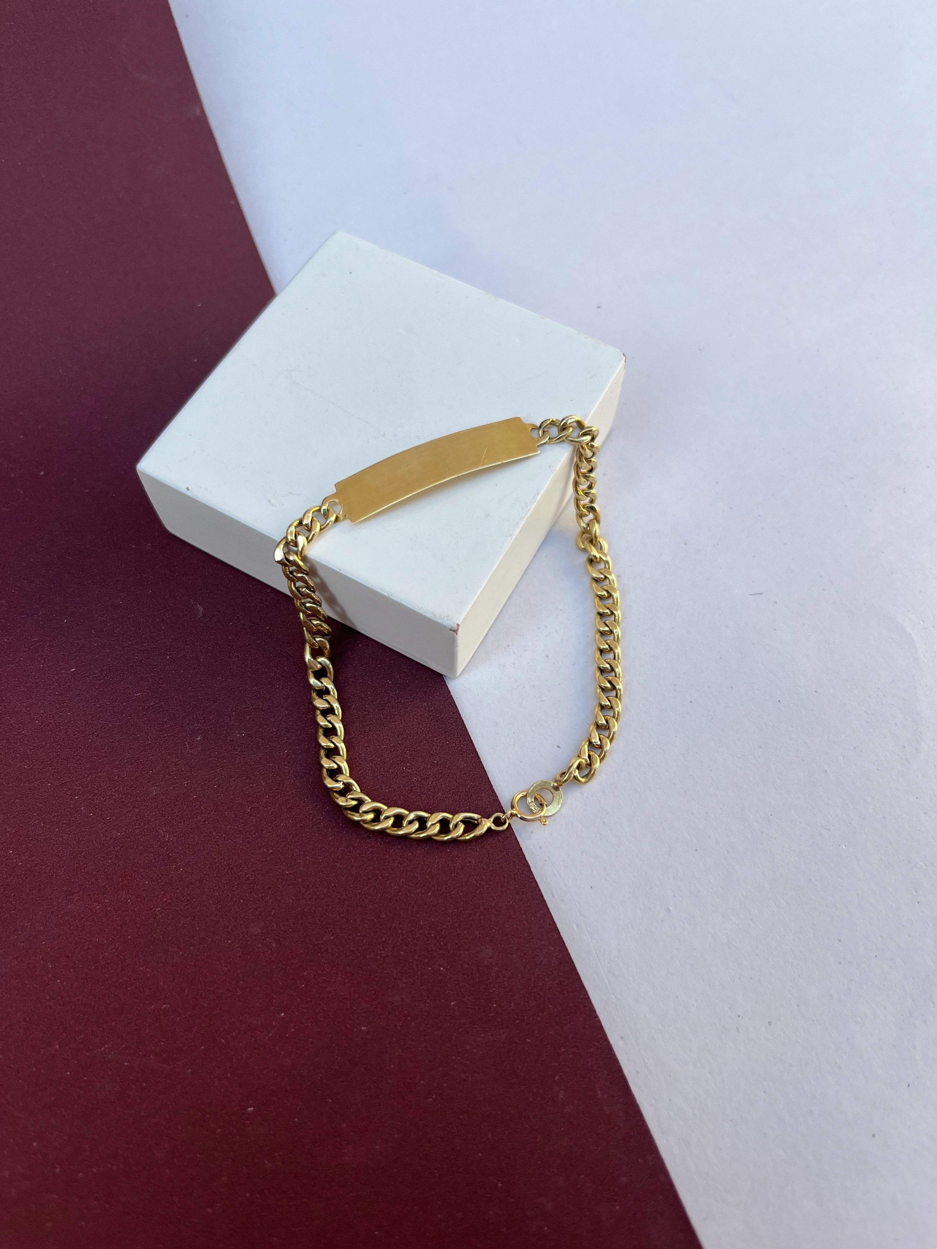 Pulseira de Chapa em (OURO 18KT)